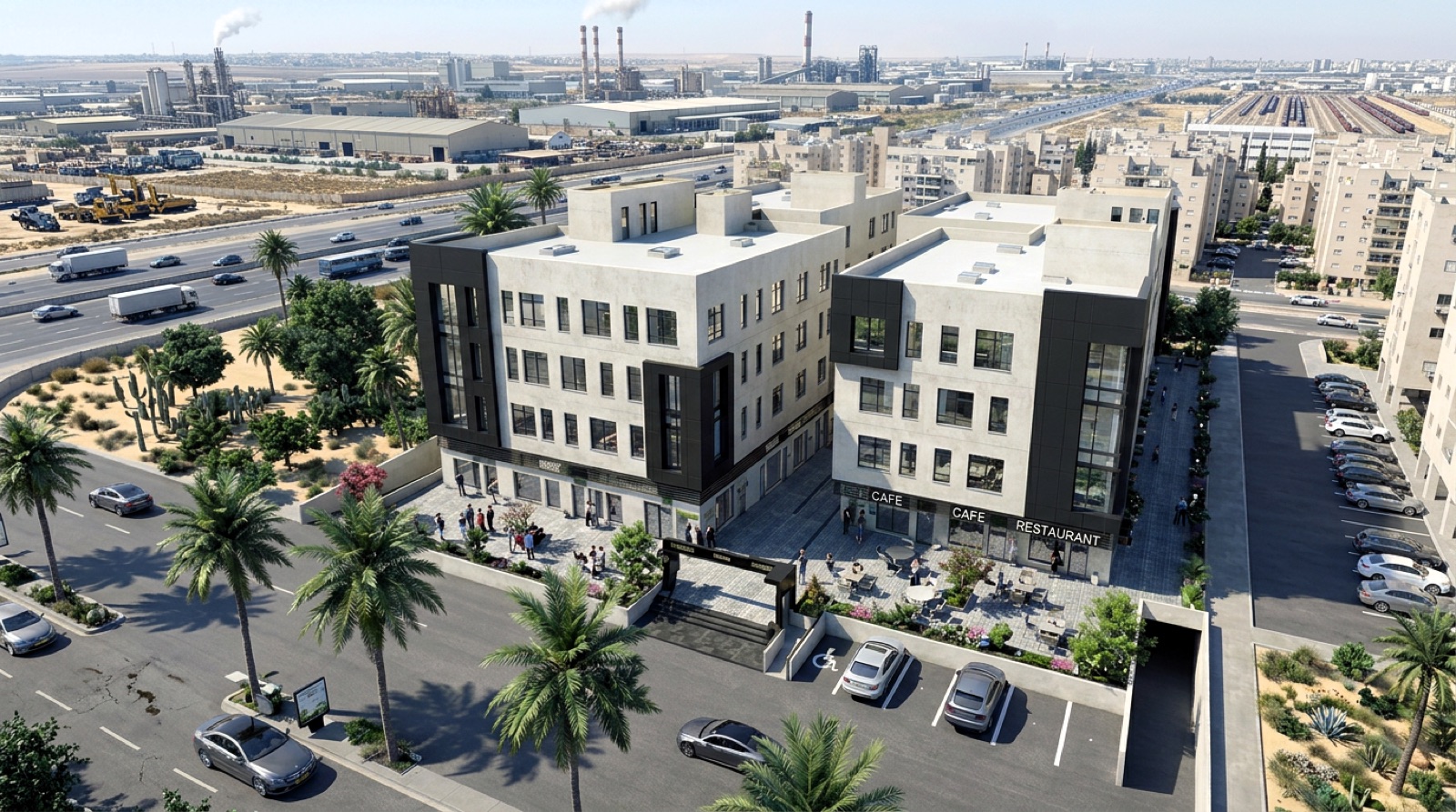 Aerial view of Pulse Hub